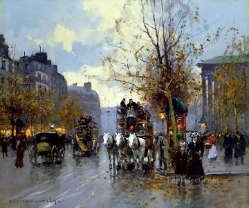 パリ Painting - マドレーヌ広場の EC オムニバス 1 パリジャン